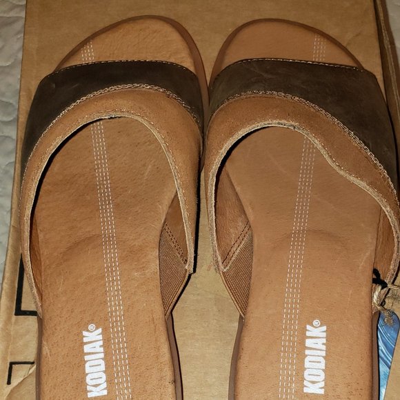 Kodiak Brown Sandals Alexi Slip On Slides size 10 - Picture 1 of 4